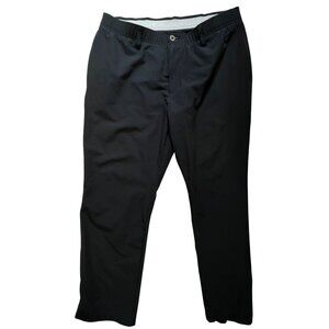 Under Armour Men's Tapered Pants Flat Front Stretch Size 40x30 Black Pockets